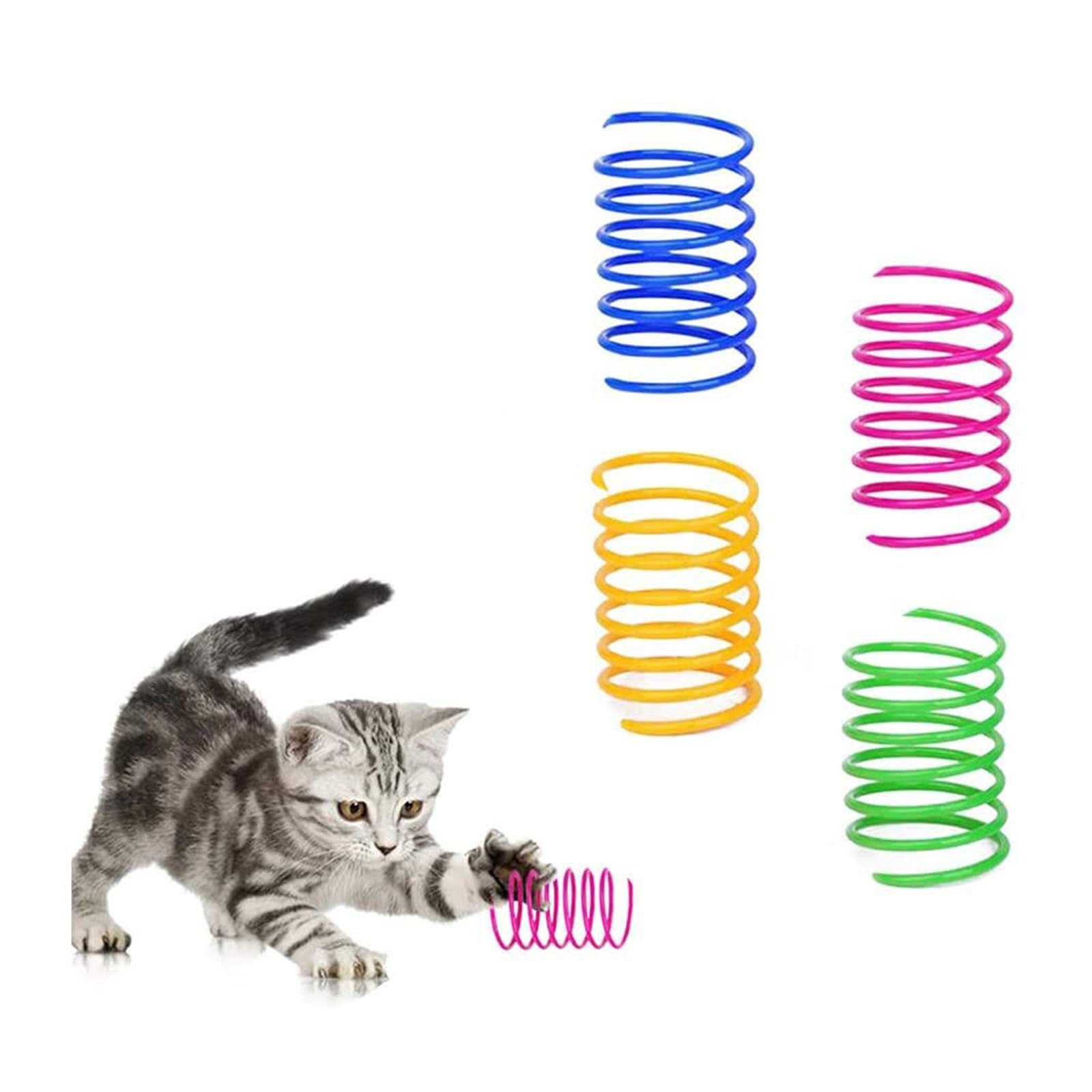 Brinquedo Mola para Gatos, Kit 12 Peças Coloridas — Interativo para Gatos Indoor
