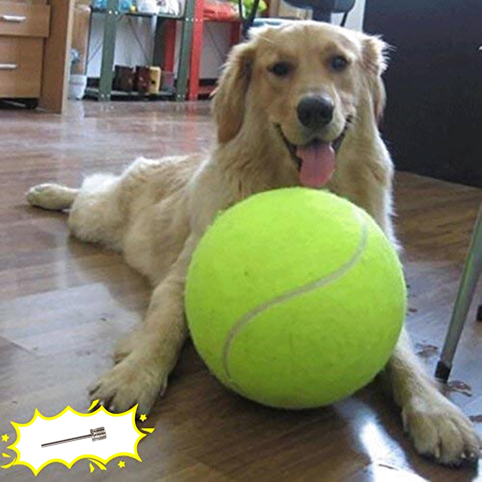 Bola de Tênis Gigante para Cachorros – Brinquedo Interativo ao Ar Livre